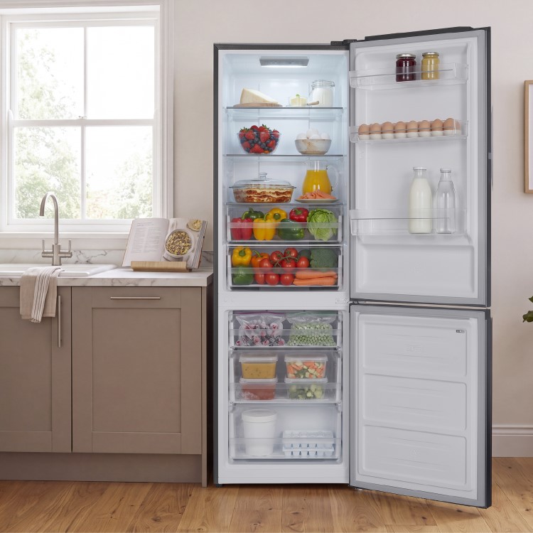 DeSantii 400 Litre 70/30 Freestanding Fridge Freezer - Inox