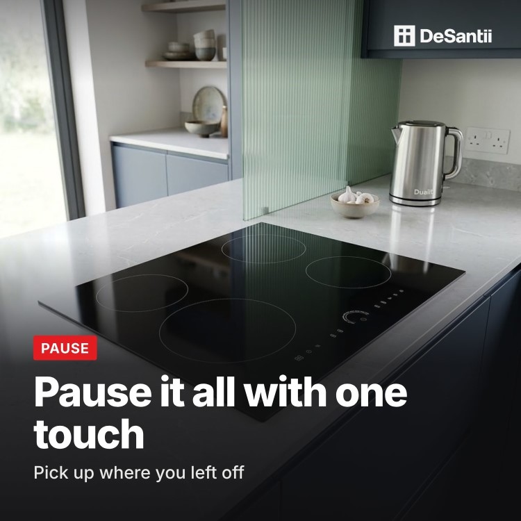 DeSantii 60cm 4 Zone Induction Hob with Slider Control