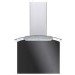 De Santii 600x750mm Toughened Glass Splashback - Black