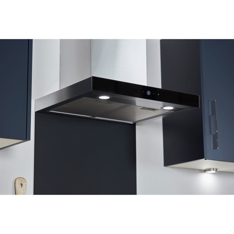 De Santii 60cm Chimney Cooker Hood - Black