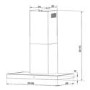 De Santii 60cm Chimney Cooker Hood - Black