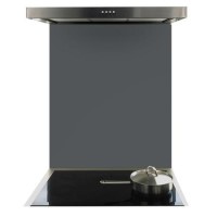 De Santii 600x750mm Toughened Glass Splashback - Charcoal