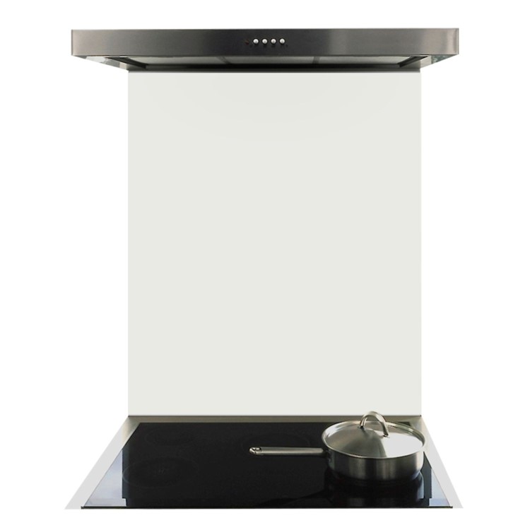 De Santii 600x750cm Toughened Glass Splashback - White