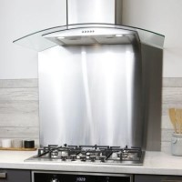 De Santii 700x750mm Curved Splashback - Stainless Steel