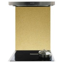 De Santii 700x750mm Toughened Glass Splashback - Brass