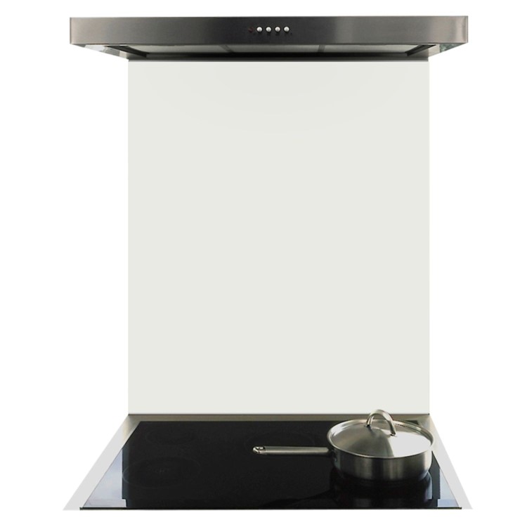 De Santii 700x750mm Toughened Glass Splashback - White
