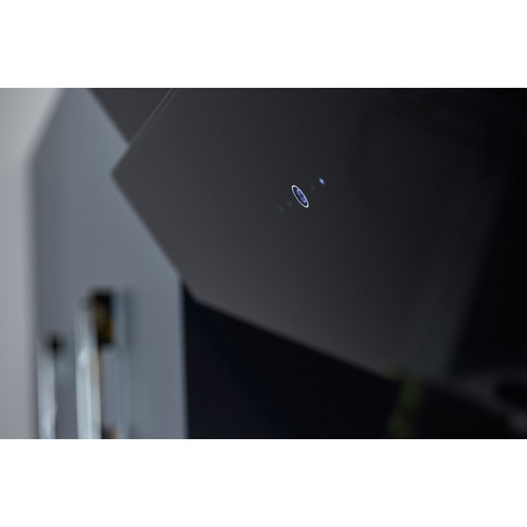 De Santii 90cm Chimney Cooker Hood - Black Glass