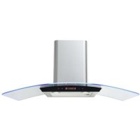 De Santii 90cm Curved Glass Chimney Cooker Hood - Stainless Steel De Santii 90cm Curved Glass Chimney Cooker Hood - Stainless Steel