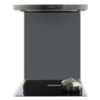 De Santii 900x750mm Toughened Glass Splashback - Charcoal
