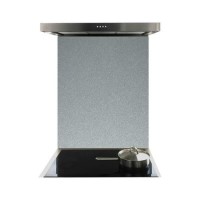 De Santii 900x750mm Toughened Glass Splashback - Dark Pewter