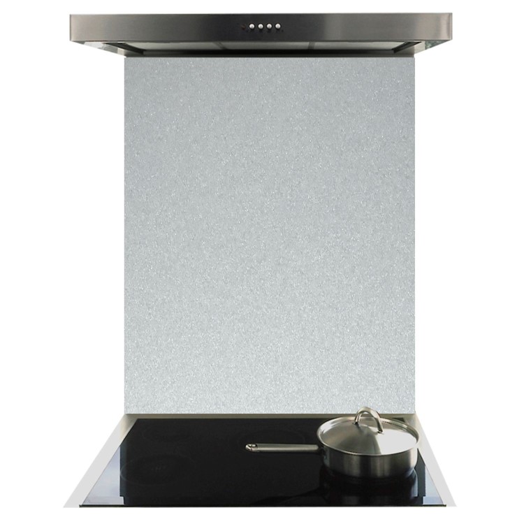 De Santii 900x750mm Toughened Glass Splashback - Light Pewter