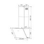De Santii 90cm Angled Cooker Hood - Black