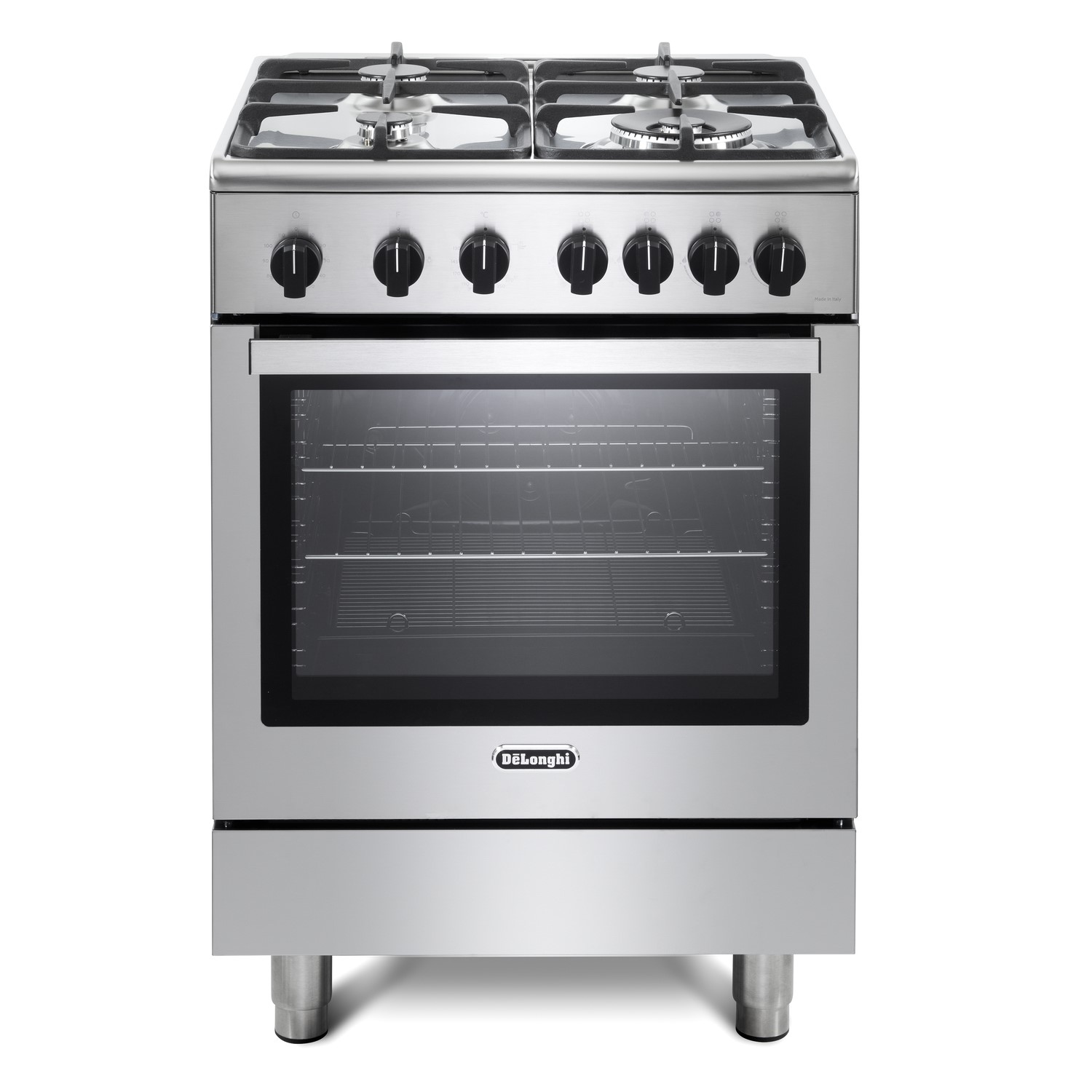 De Longhi 60cm Gas Cooker - Stainless Steel