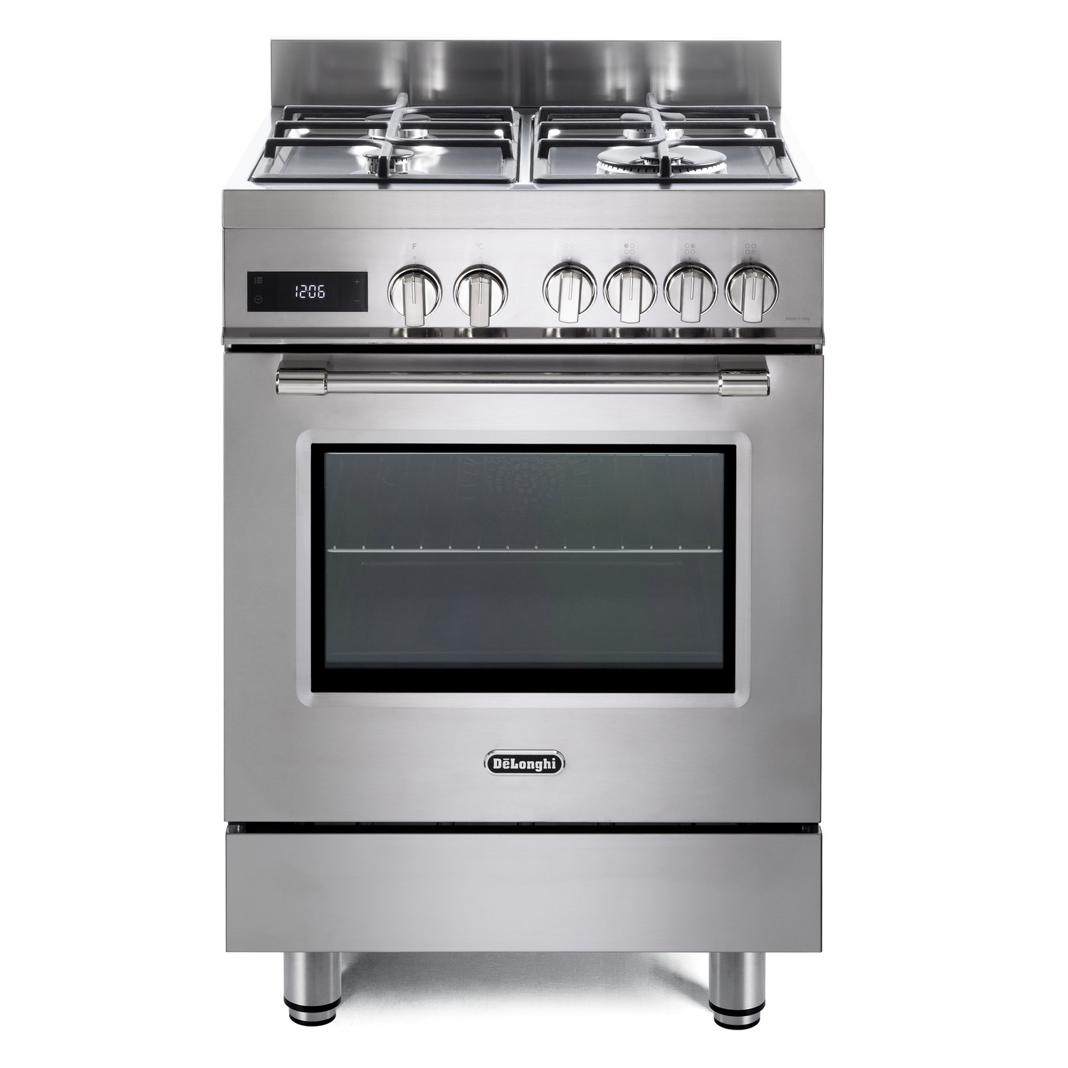 De Longhi 60cm Dual Fuel Cooker - Stainless Steel