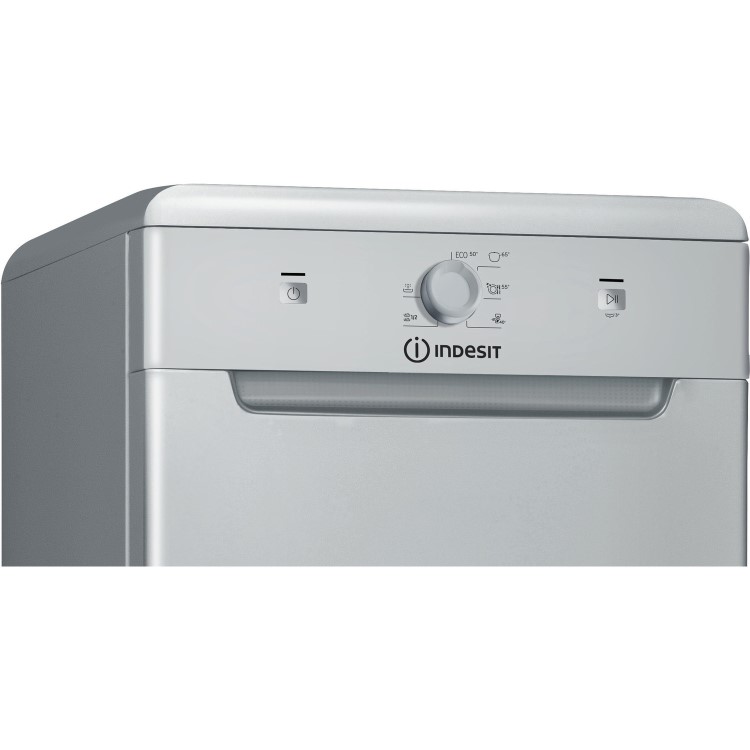 Indesit 10 Place Settings Freestanding Slimline Dishwasher - Silver