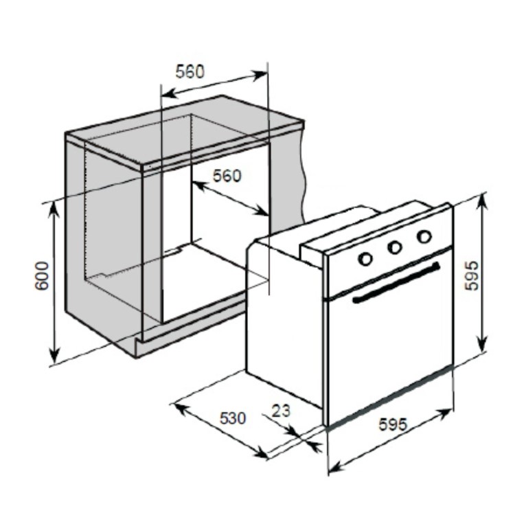 De Santii Electric Single Oven - Black