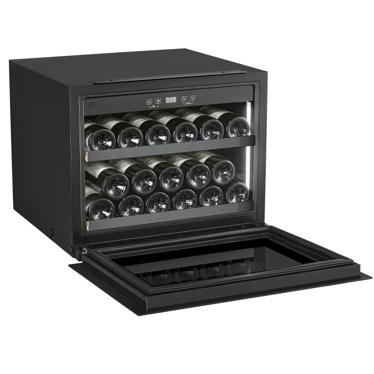 DeSantii 19 Bottle Capacity Single Zone Wine Cooler - Black