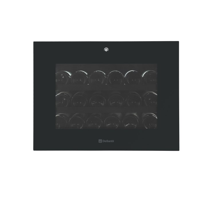 DeSantii 19 Bottle Capacity Single Zone Wine Cooler - Black