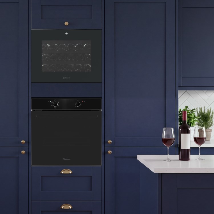 DeSantii 19 Bottle Capacity Single Zone Wine Cooler - Black