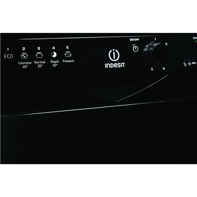 Indesit DSR15B1K 10 Place Slimline Freestanding Dishwasher - Black