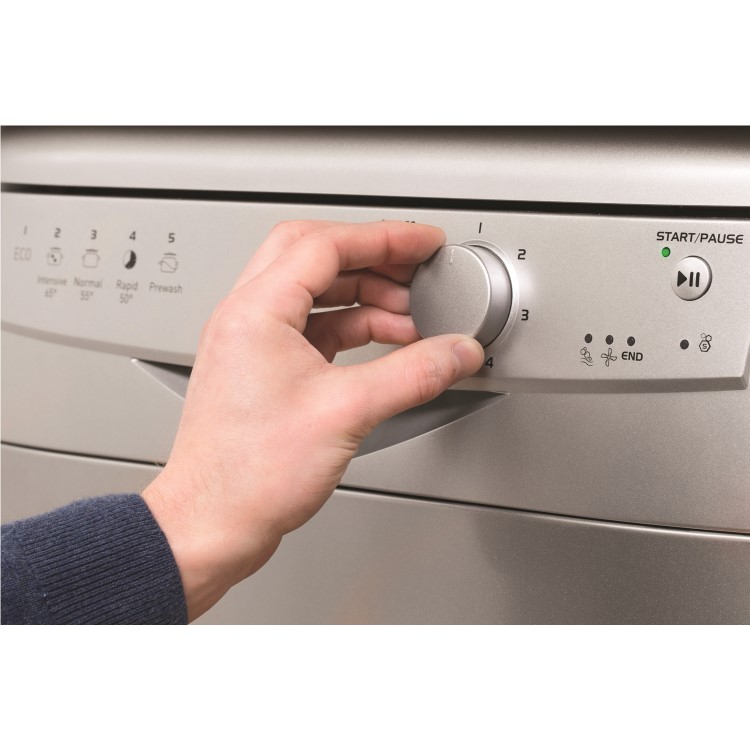 Indesit DSR15B1S 10 Place Slimline Freestanding Dishwasher - Silver