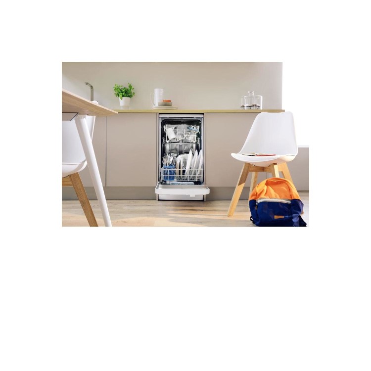 Indesit DSR15B1 10 Place Slimline Freestanding Dishwasher - White