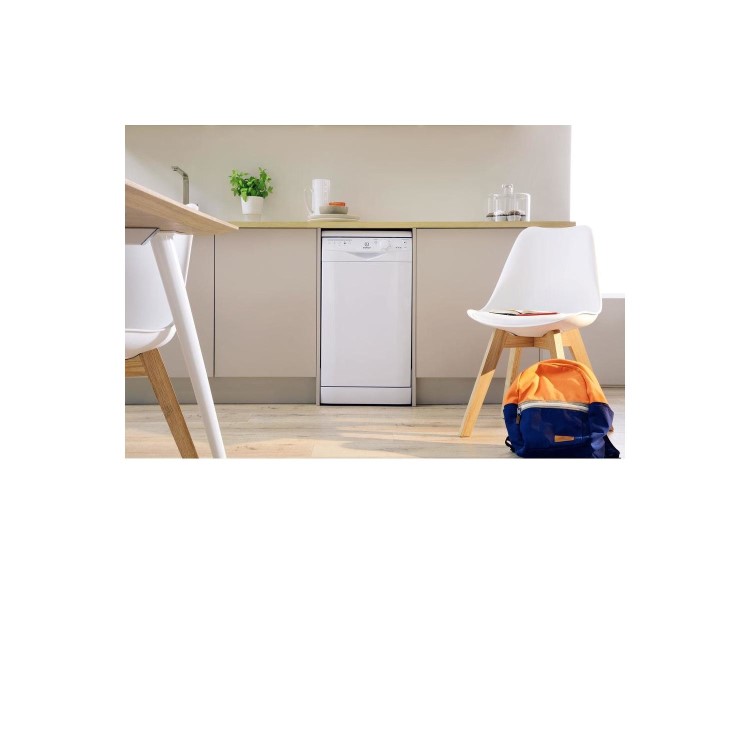Indesit DSR15B1 10 Place Slimline Freestanding Dishwasher - White