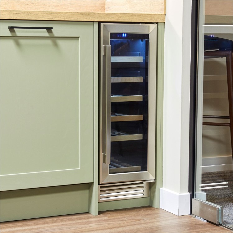 De Santii 19 Bottle Capacity Single Zone Built in Wine Cooler - Stainless Steel