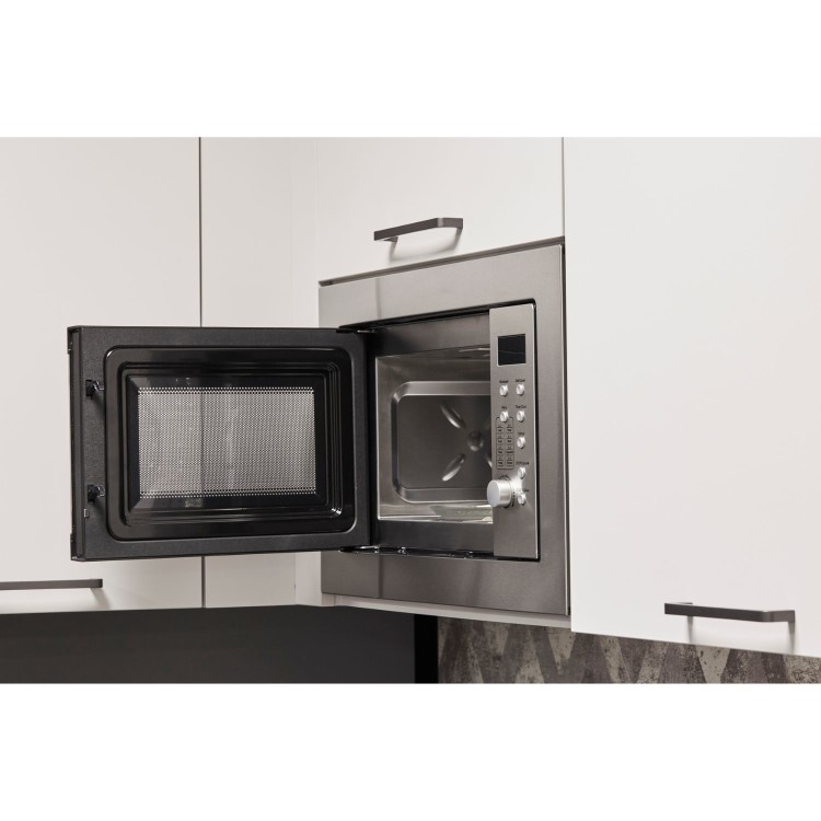 De Santii Built-In Microwave with Grill - Stainless Steel