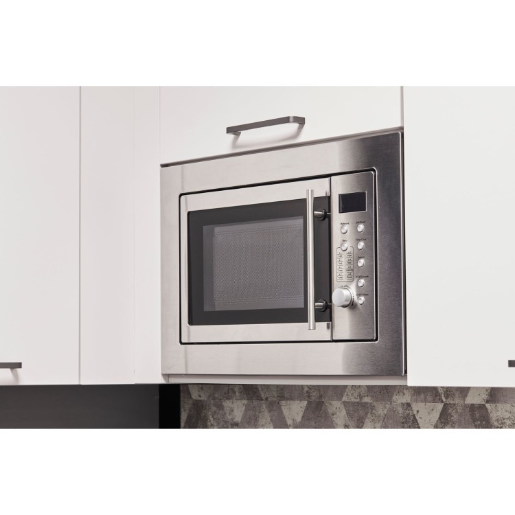 De Santii Built-In Microwave with Grill - Stainless Steel