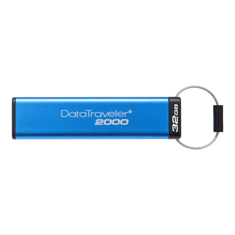 Kingston DataTraveler 2000 - USB flash drive - encrypted - 32 GB - USB 3.1