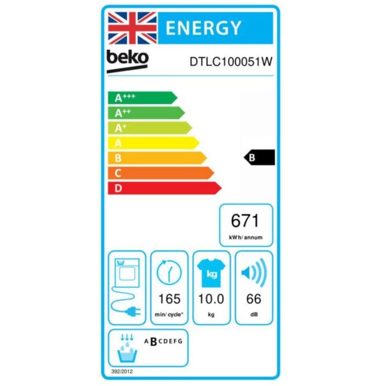 Beko 10kg Condenser Tumble Dryer - White