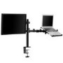 Dual Monitor Arm for Monitors up to 32 inch & Laptop/Tablet Shelf