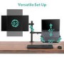 Dual Monitor Arm for Monitors up to 32 inch & Laptop/Tablet Shelf