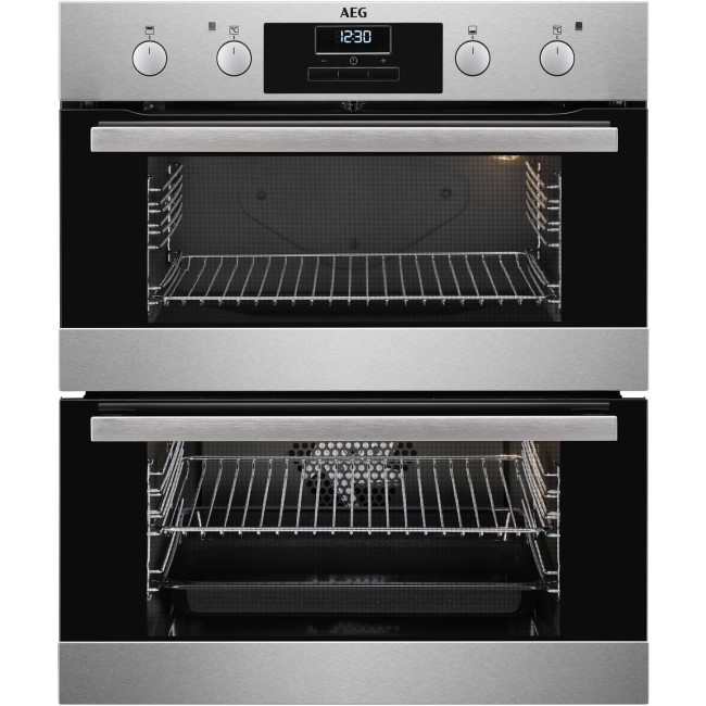 AEG DUB331110M 6000 Built Under Electric Double Oven with Catalytic Liners - Stainless Steel