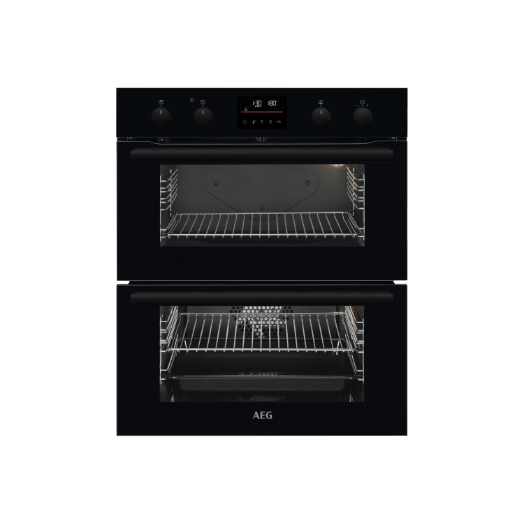 AEG 6000 Series Built-Under Electric Double Oven - Black