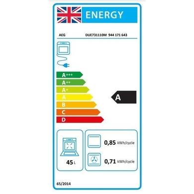 AEG 6000 Series DUE731110M Built-Under Electric Double Oven - Stainless Steel