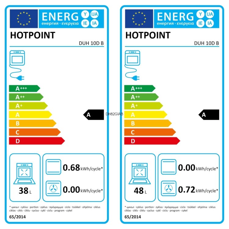 Hotpoint DUH10DB Built Under Electric Double Oven - Black  