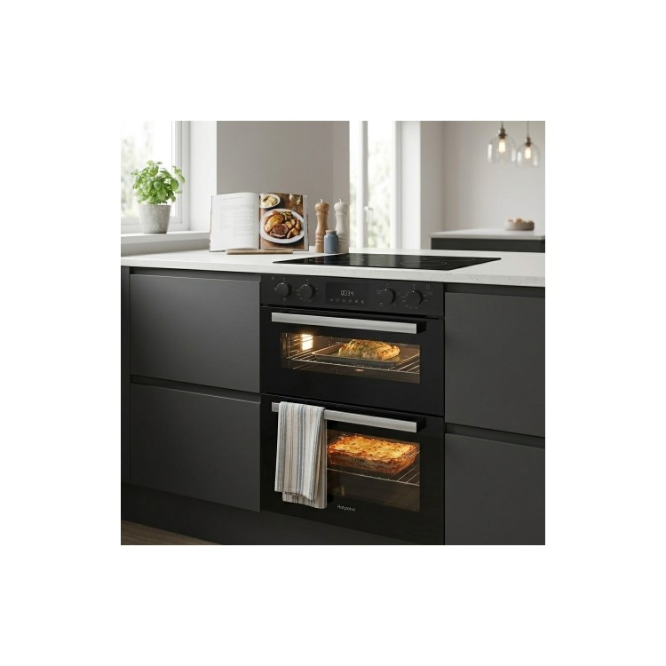 Hotpoint DUH10DB Built Under Electric Double Oven - Black  