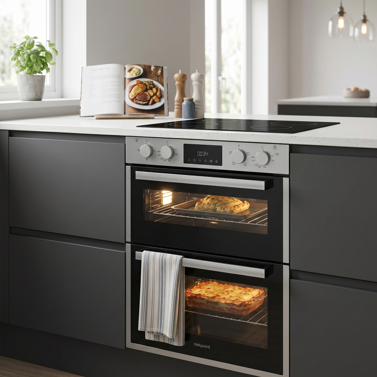 Hotpoint DUH10DIX Built Under Electric Double Oven - Stainless Steel 
