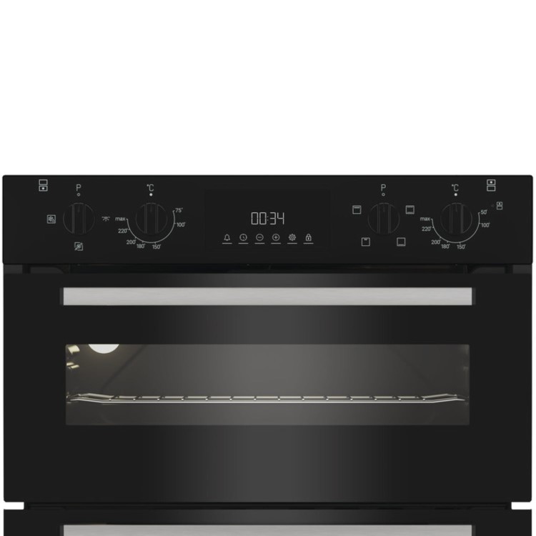Indesit Electric Built Under Double Oven - Black