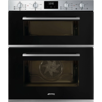 Smeg DUSF400B Cucina Built Under Double Oven - Stainless Steel  Smeg DUSF400B Cucina Built Under Double Oven - Stainless Steel