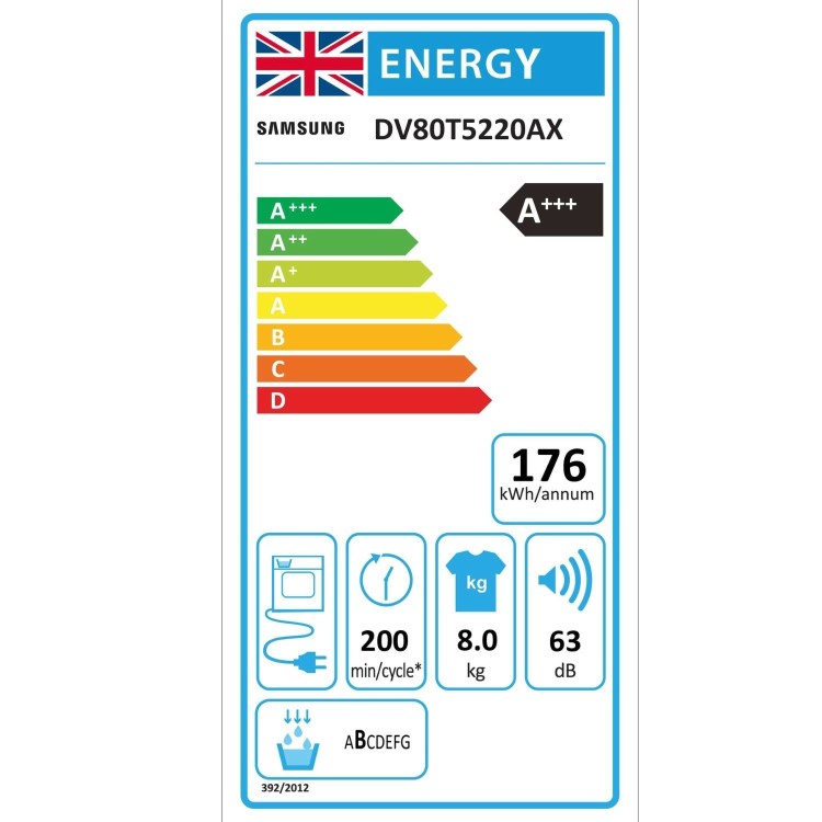 Samsung Series 5 plus 8kg Heat Pump Tumble Dryer - Graphite