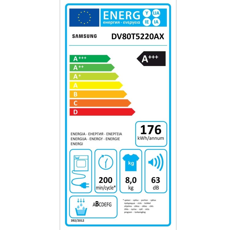 Samsung Series 5 plus 8kg Heat Pump Tumble Dryer - Graphite