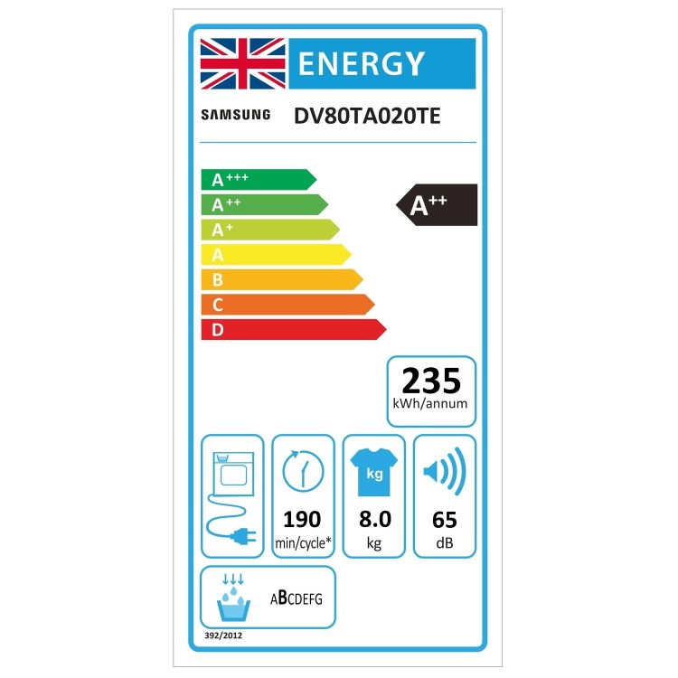 Samsung Series 6 8kg Heat Pump Tumble Dryer - White