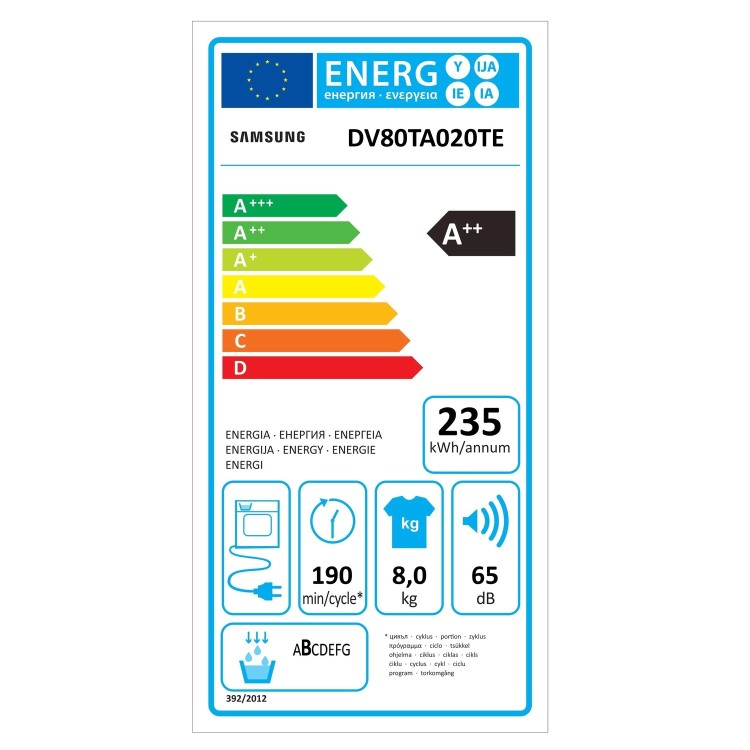 Samsung Series 6 8kg Heat Pump Tumble Dryer - White