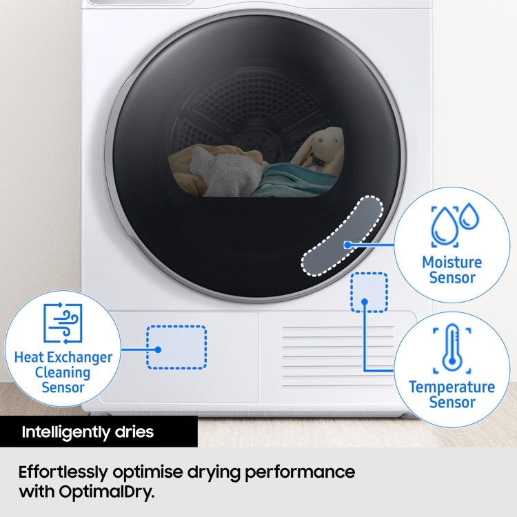 Refurbished Samsung Series 5 DV90BB5245ABS1 Freestanding Heat Pump 11KG Tumble Dryer Black