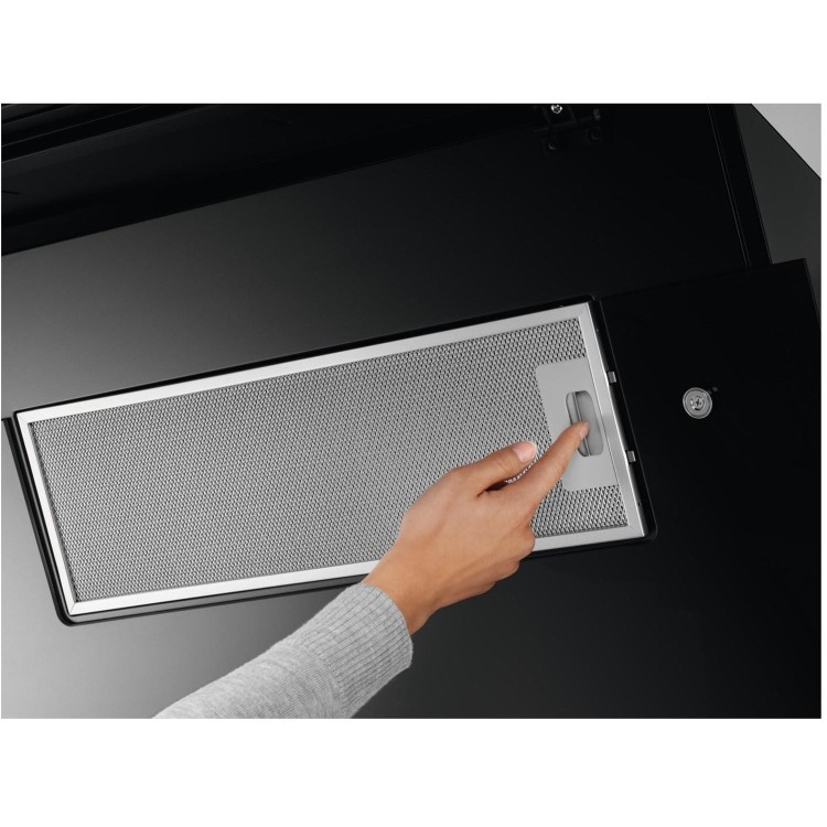 Refurbished AEG DVE5971HR 90cm Angled Cooker Hood Black