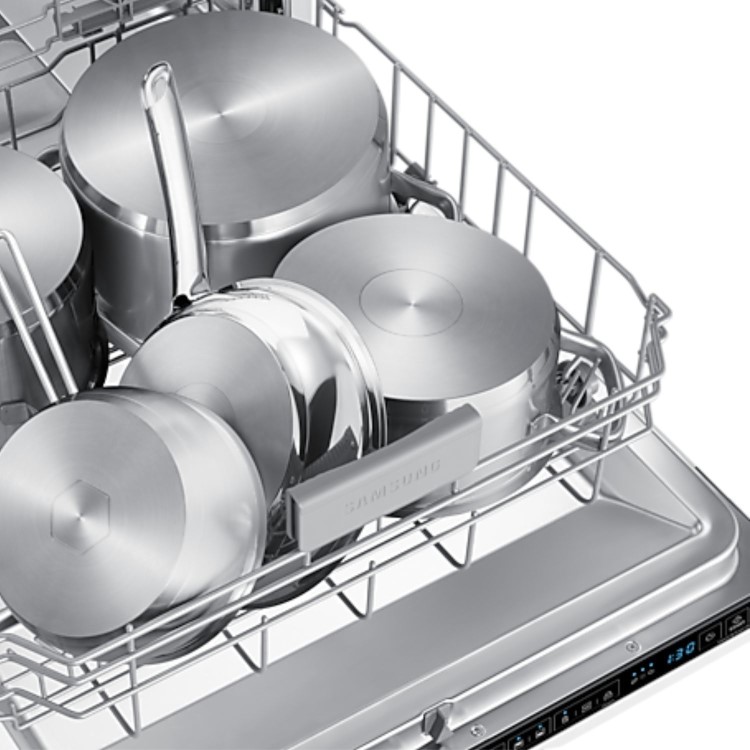 Samsung Series 7 Integrated Dishwasher - Smart Wi-Fi, D-Rated, White control panel