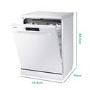 Refurbished Samsung Series 6 14 Place Freestanding Dishwasher White